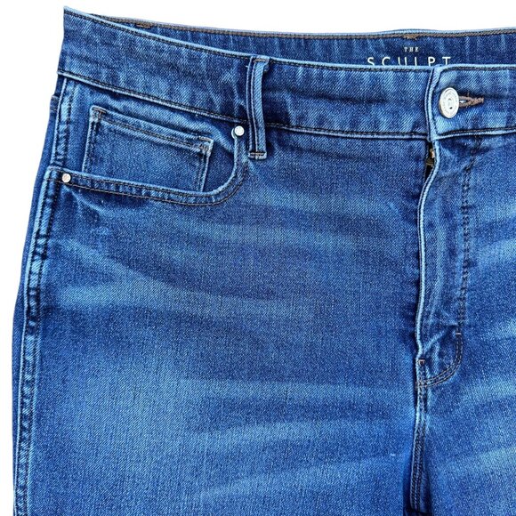 White House Black Market The Sculpt Straight Crop Distressed High Rise Jeans Siz - Picture 6 of 14